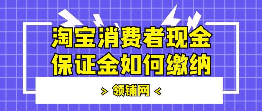 淘宝消费者现金保证金如何缴纳
